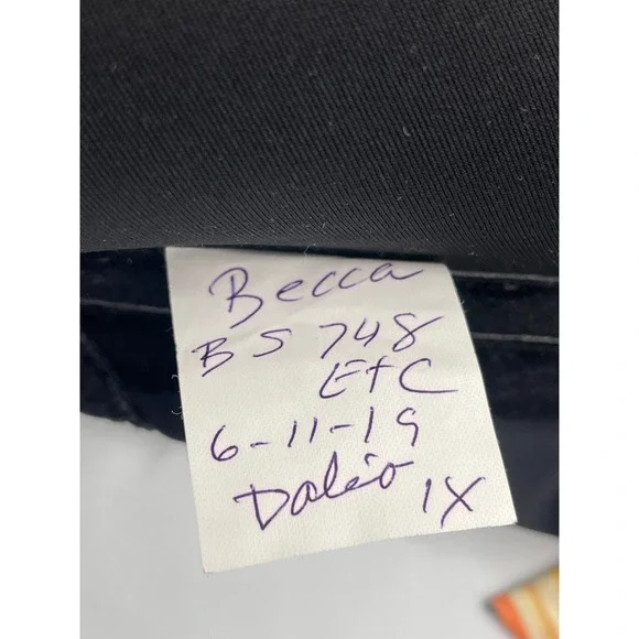 BECCA ETC Sample Piece Multi Color With Stripes Bandeau Swim Top Women's Size 1X - Picture 3 of 3